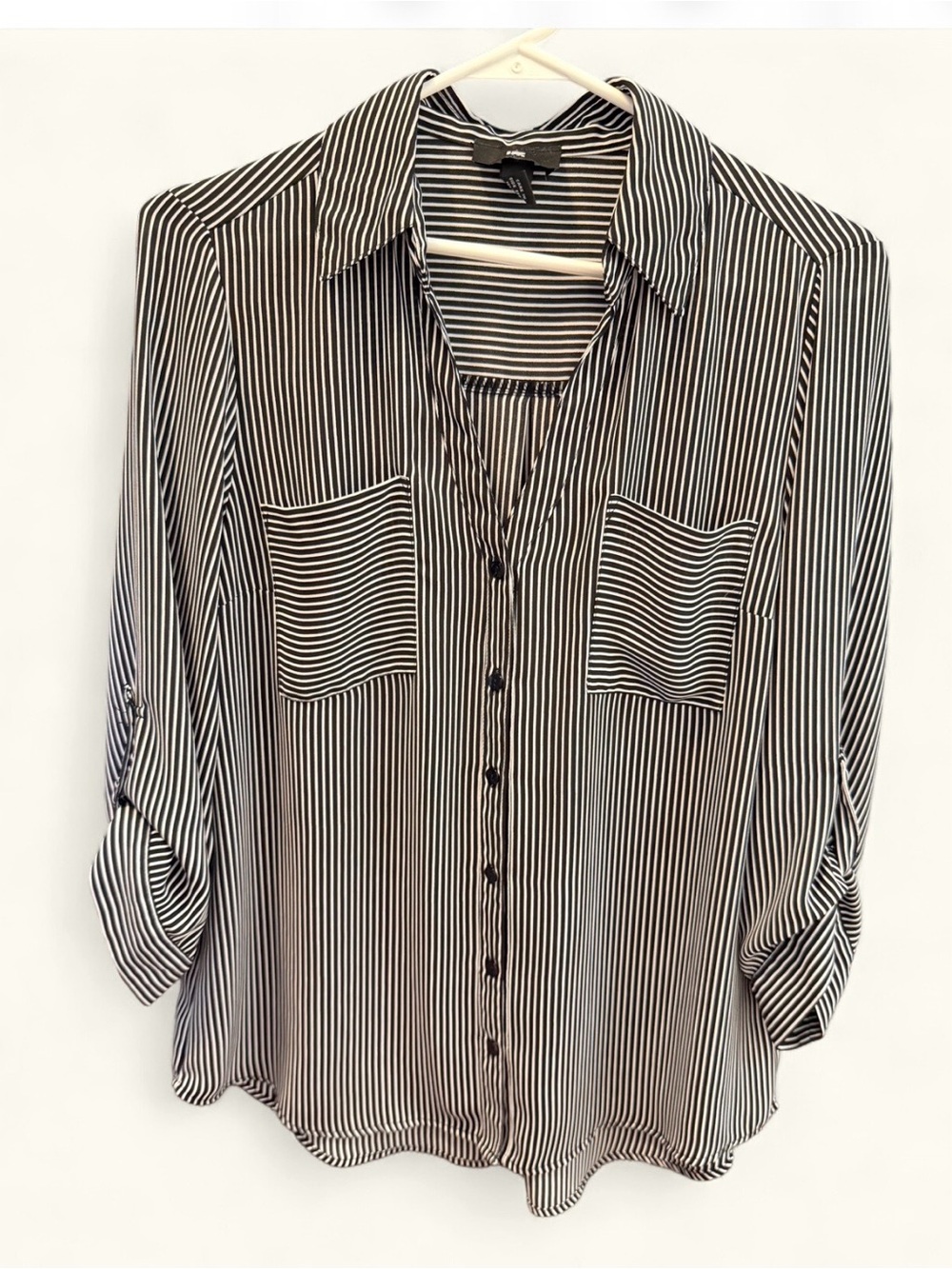 IZ Byer button down stripe blouse - Picture 1 of 6